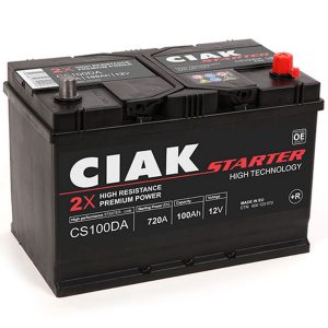 AKUMULATOR CIAK STARTER 12V-100 AH D+ ASIA