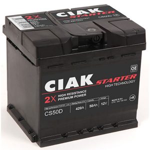 AKUMULATOR CIAK STARTER 12V-50 AH D+