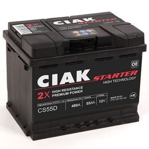 AKUMULATOR CIAK STARTER 12V-55 AH D+