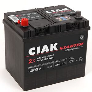 AKUMULATOR CIAK STARTER 12V-60 AH L+ ASIA