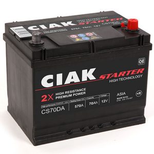 AKUMULATOR CIAK STARTER 12V-70 AH D+ ASIA