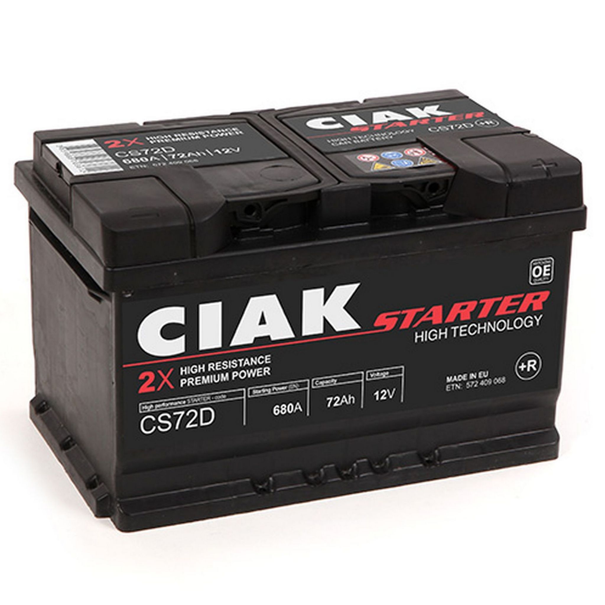 AKUMULATOR CIAK STARTER 12V-72 AH D+