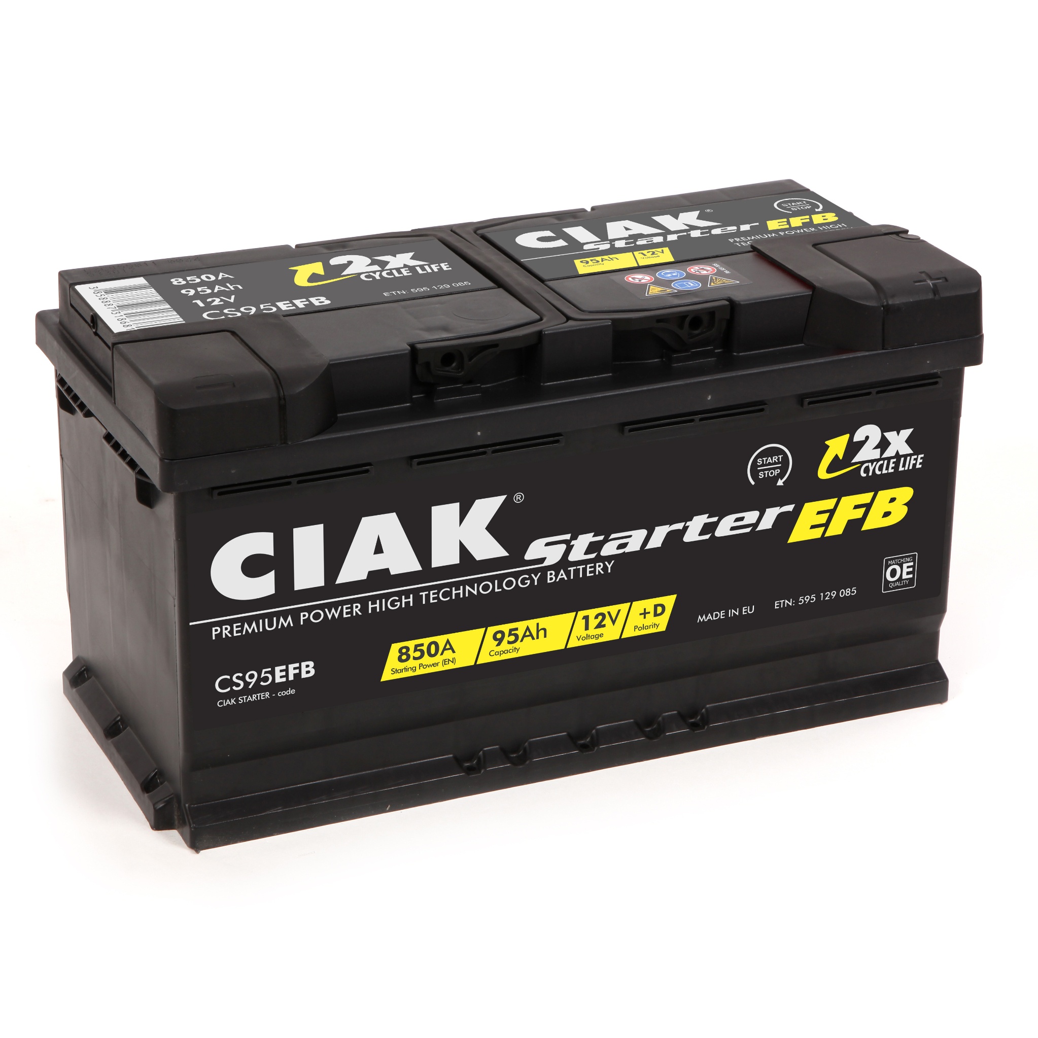 AKUMULATOR CIAK STARTER EFB 12V- 95AH D+