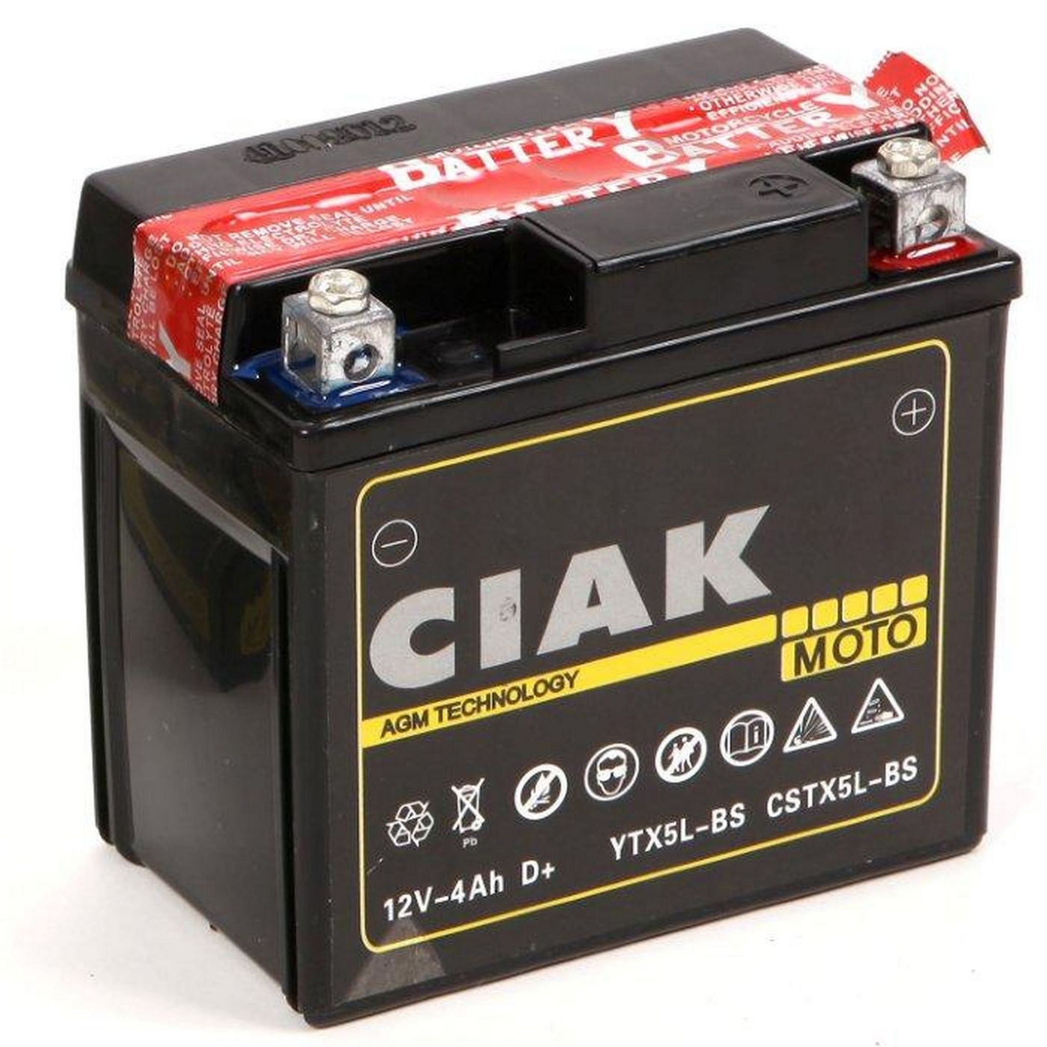 AKUMULATOR MOTO CIAK STARTER AGM 12V-4 AH D+
