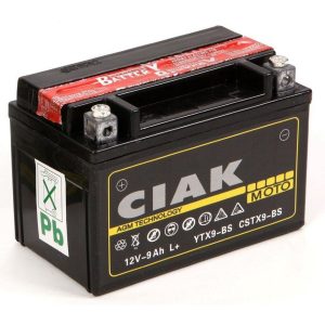 AKUMULATOR MOTO CIAK STARTER AGM 12V-9 AH L+