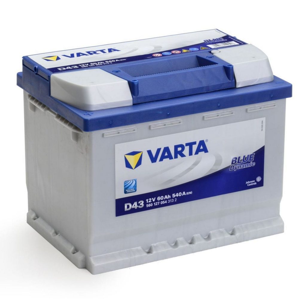 AKUMULATOR VARTA D43 BLUE DY. 12V-60 AH L+