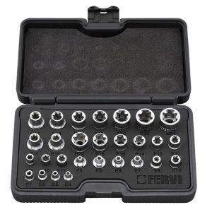 SET NASADNIH KLJUČEVA E-PROFIL(E TIP) E4-E24 28-DIJELNI FERVI