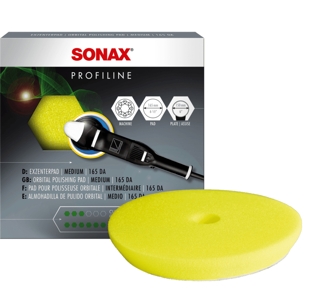 SONAX SPUŽVA ZA POLIRANJE ŽUTA "DUAL ACTION"165 MM