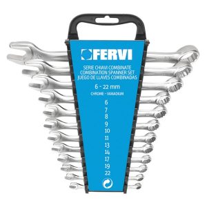 SET KOMBINIRANIH KLJUČEVA U PLASTIČNOM NOSAČU 6-22MM 12-DIJELNI FERVI