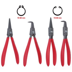 SET KLIJEŠTA ZA OSIGURAČE VANJSKI/UNUTARNJI 19-60MM 4-DIJELNI KS TOOLS 119.2055