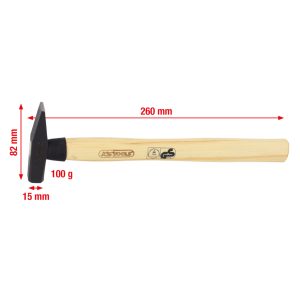 ČEKIĆ S DRVENOM DRŠKOM TEŽINE 100 GRAMA KS TOOLS 142.1310
