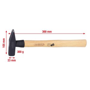 ČEKIĆ S DRVENOM DRŠKOM TEŽINE 300 GRAMA KS TOOLS 142.1330