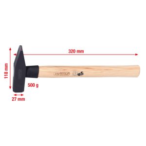 ČEKIĆ S DRVENOM DRŠKOM TEŽINE 500 GRAMA KS TOOLS 142.1350