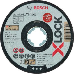 X-LOCK STANDARD FOR INOX 115X1X22.23 MM REZNA PLOČA RAVNA