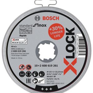 X-LOCK STANDARD FOR INOX 115X1X22.23 MM REZNA PLOČA RAVNA (10/1 LIMENKA)