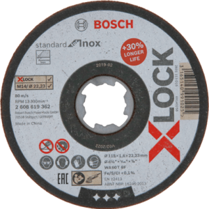 X-LOCK STANDARD FOR INOX 125X1.6X22.23 MM REZNA PLOČA RAVNA