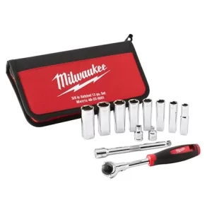 MWK SET NASADNIH KLJUCEVA S RACNOM 3/8"" 10-19MM