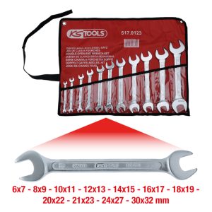 SET VILJUŠKASTIH KLJUČEVA 6-32MM U PLATNENOM ETUIU 11-DIJELNI KS TOOLS 517.0123