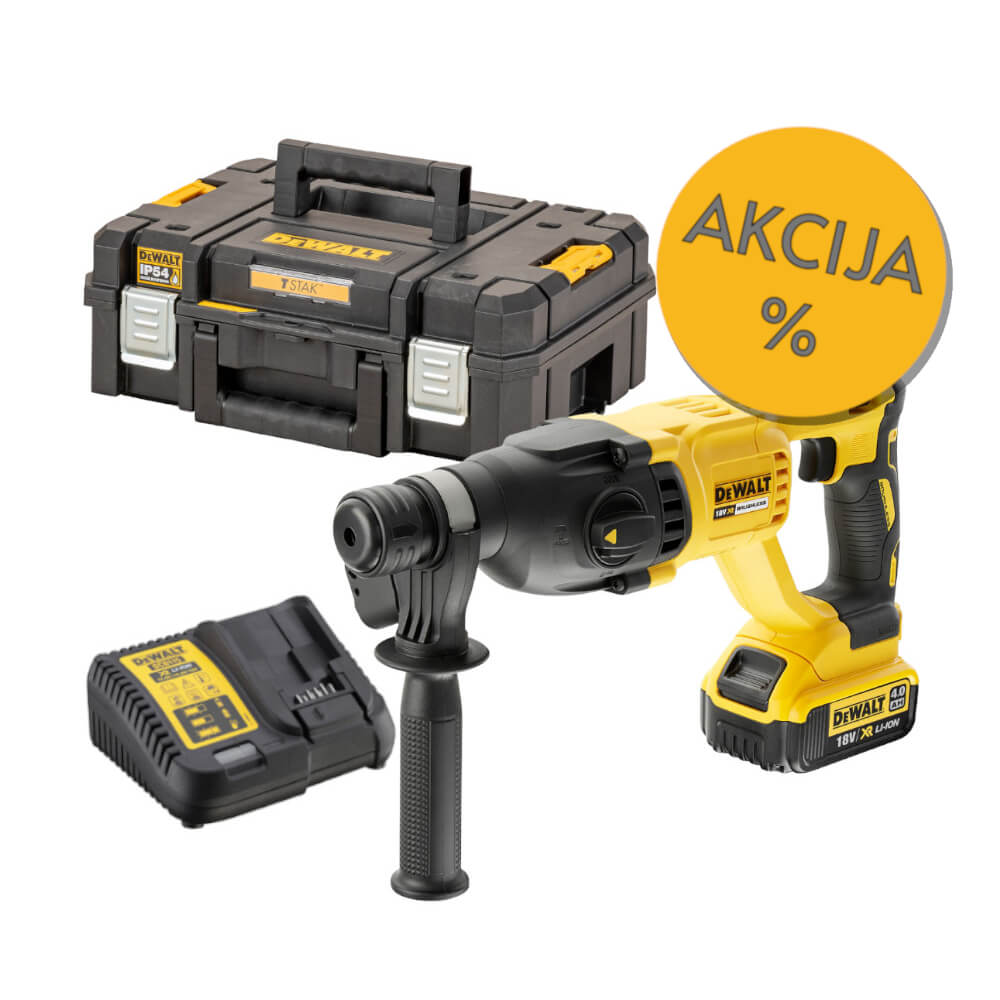AKU BUŠILICA UDARNA DEWALT DCH133M1-QW 18V 4,0Ah 2,6J PUNJAČ KOFER