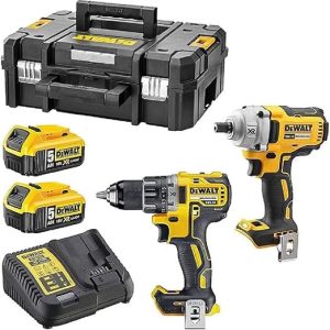 SET AKU ALATA DEWALT DCK2077P2T 2X18V 5.0AH TSTAK (DCD791+DCF894)