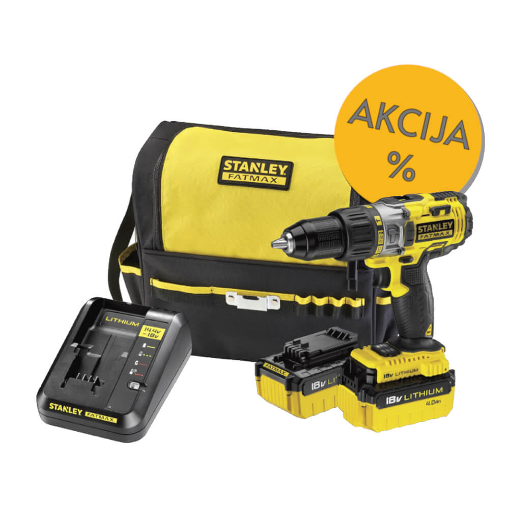AKU UDARNA BUŠILICA/ODVIJAČ STANLEY FMC625M2S-QW 18 V + 2 x 4.0Ah, U TORBI