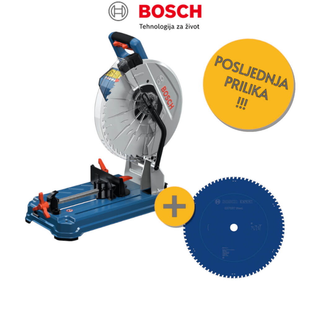 AKU PILA KRUŽNA ZA METAL BOSCH GCD 18V-355L + LIST 355x25,4mm 80Z